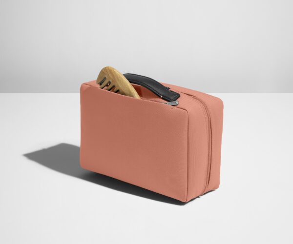 The Small Toiletry Bag in Clay Pink - Image 4